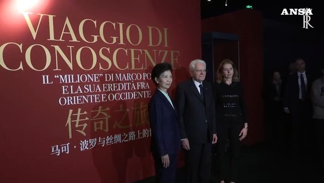 Il presidente Mattarella visita la mostra su Marco Polo a Pechino