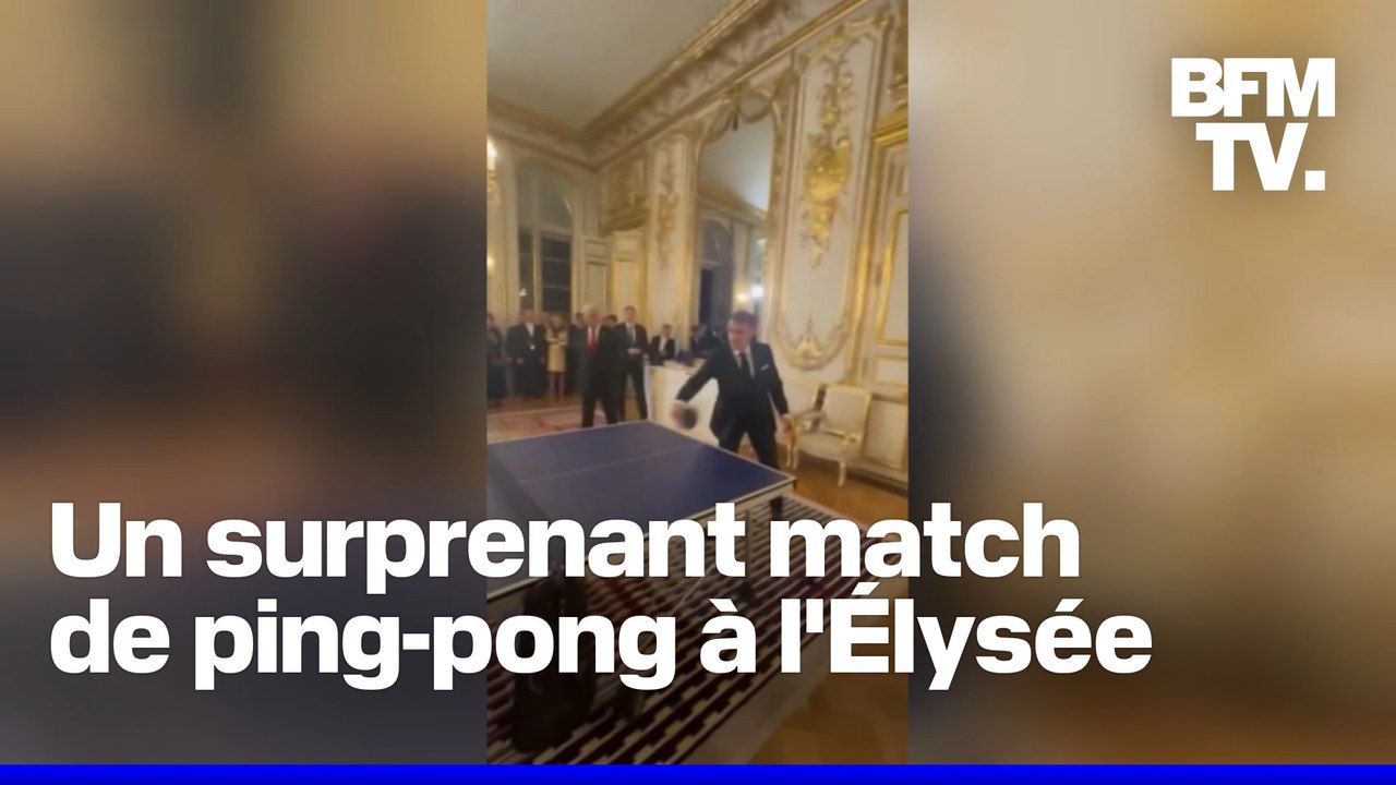 Quand Emmanuel Macron défie Alexis Lebrun: le match insolite de tennis de table à l'Élysée