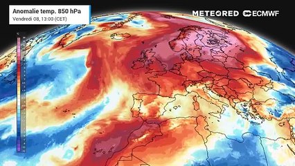 Anomalie des masses d'air en Europe