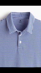#H&M Slim Fit Polo shirt Blue/White striped Review & Styling