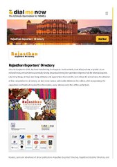 Rajasthan Exporters Directory -  List of Exporters in Rajasthan