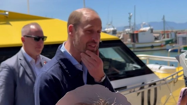 Prince William makes beard joke as he is greeted by well-wishers in South Africa