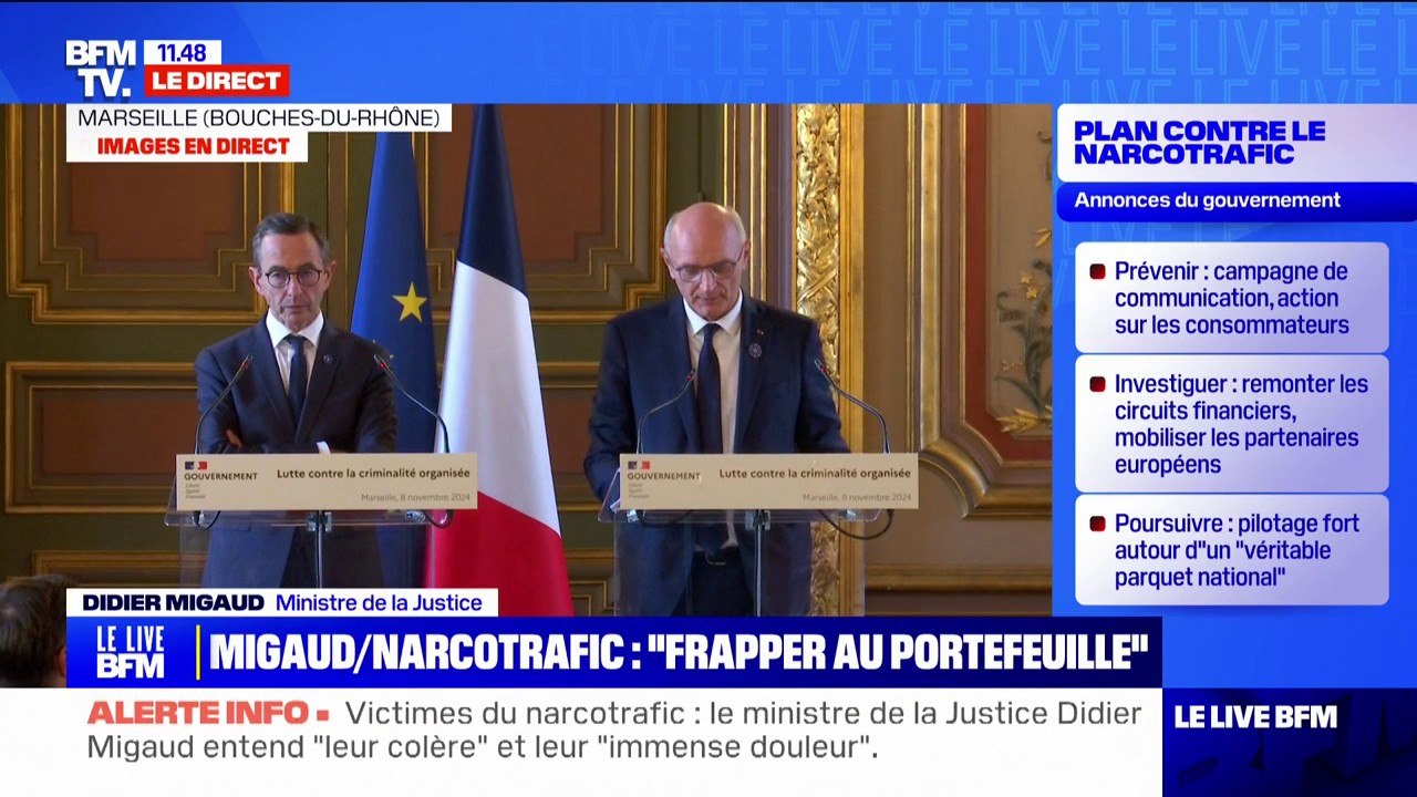 Narcotrafic: Didier Migaud veut mettre fin "à l'idée fausse selon laquelle minorité serait synonyme d'impunité"