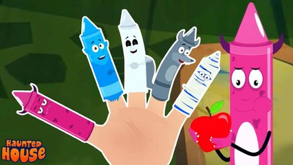 Crayons Finger Family, Halloween Nursery Rhymes for Kids by Haunted House