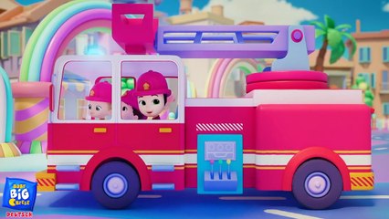 Räder am Feuerwehrauto Mitsinglied und Vorschul Gedicht + Lehrvideo für Babys