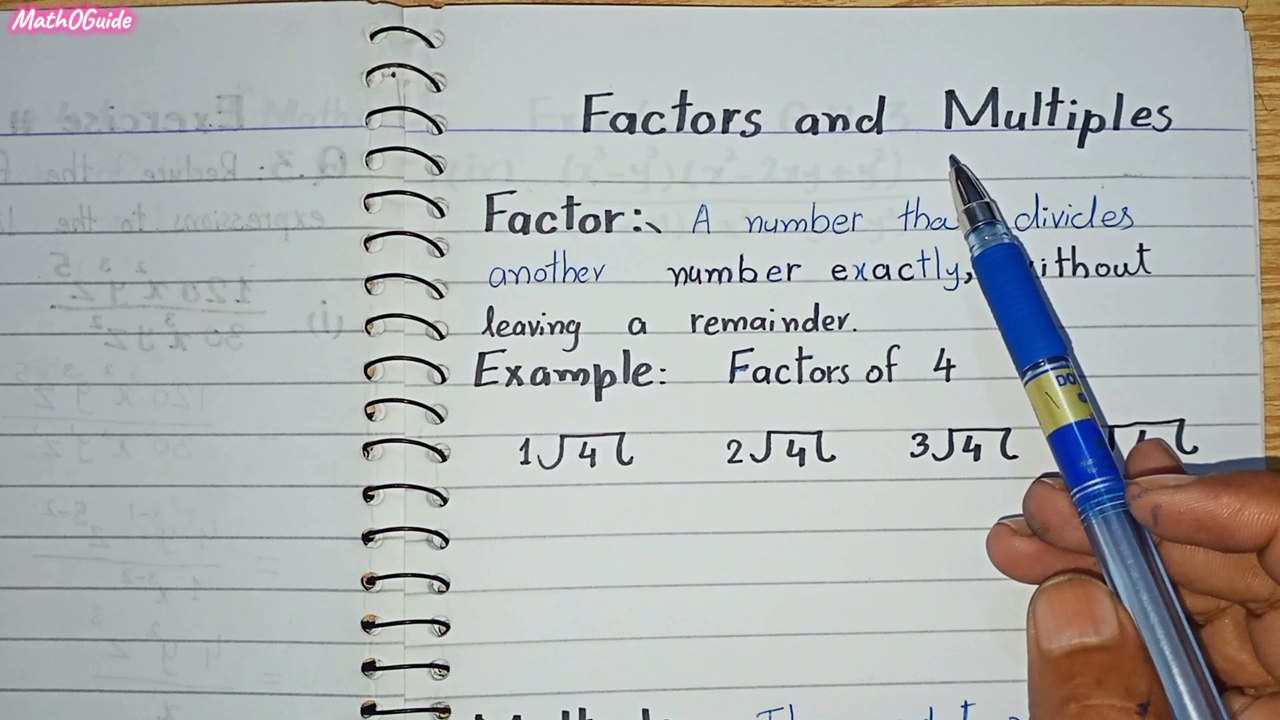 What are Factors and Multiples| Basic concepts of factors and multiples