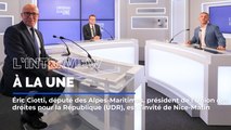 Éric Ciotti, député des Alpes-Maritimes, président de l'UDR, est l'invité de L'Interview à la une