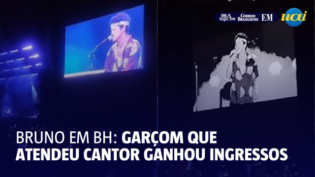 Garçom que atendeu Bruno Mars em bar de BH ganha ingressos para show