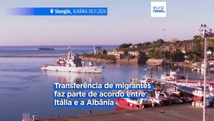Segundo navio da marinha italiana que transportava oito migrantes já chegou à Albânia