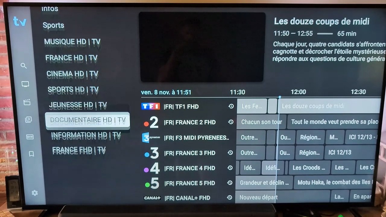 masquer des chaines sur tivimate