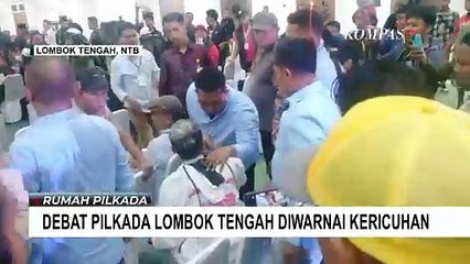 Debat Pilkada Lombok Tengah Diwarnai Kericuhan Antara Dua Pendukung Paslon