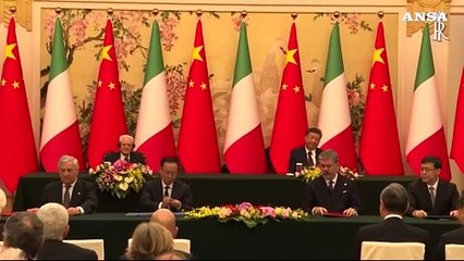 Pechino, Cina e Italia firmano 10 accordi e memorandum