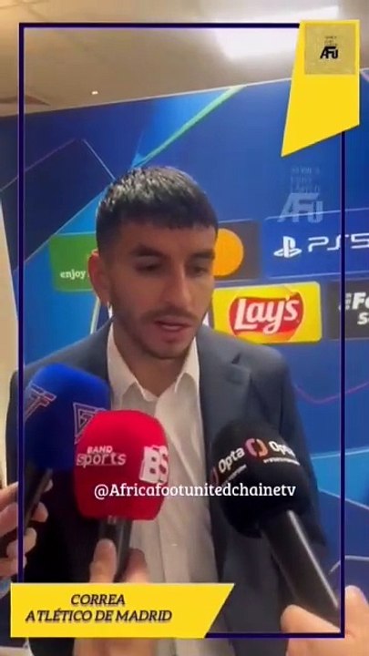 #LDCUEFA 🏆 : Réaction de l’Uruguay 🇺🇾Ángel Correa en zone mixte après la victoire de l’#AtleticoMadrid 🔴⚪face au #PSG 🔵🔴 au Parc des Princes 🏟️ 2 à 1.