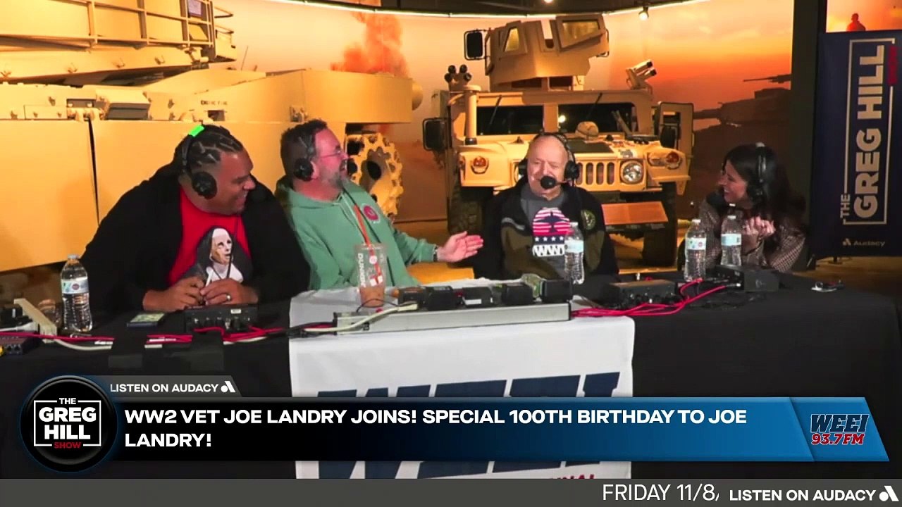 WW2 Veteran Joe Landry joins! Joe is celebrating his 100th birthday!  Live at The American Heritage Museum!