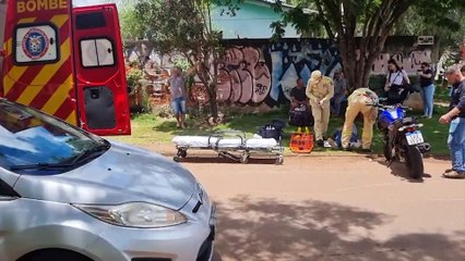 Homem fica ferido em acidente com motos no Bairro Parque São Paulo