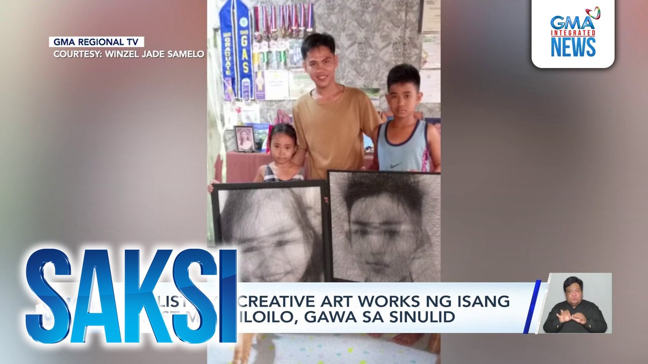 Realistic at creative art works ng isang artist mula Iloilo, gawa sa sinulid | Saksi