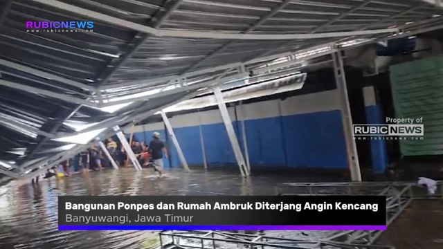 Bangunan Ponpes dan Rumah di Desa Sukorejo Ambruk Diterjang Angin Kencang Disertai Hujan Deras, BPBD Banyuwangi Masih Lakukan Pendataan