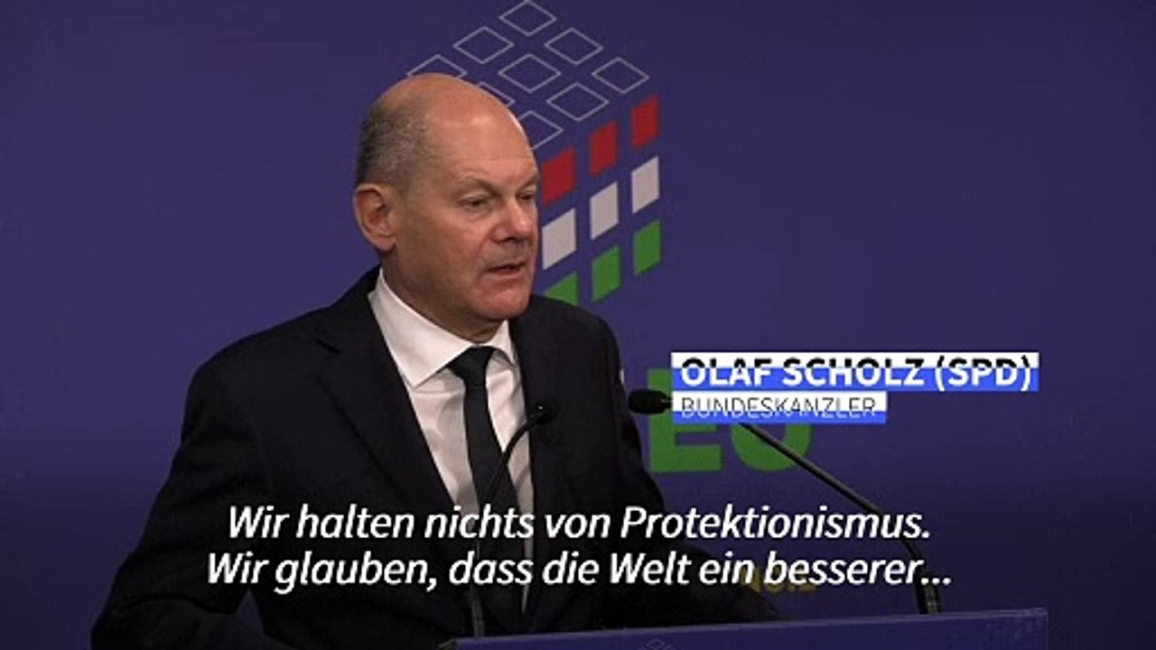 Scholz zu Trump-Zöllen: 'Wir halten nichts von Protektionismus'