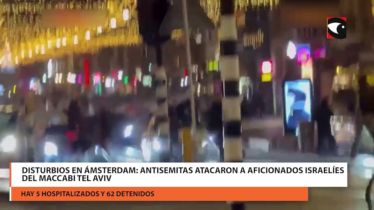 Disturbios en Ámsterdam antisemitas atacaron a aficionados israelíes del maccabi tel aviv