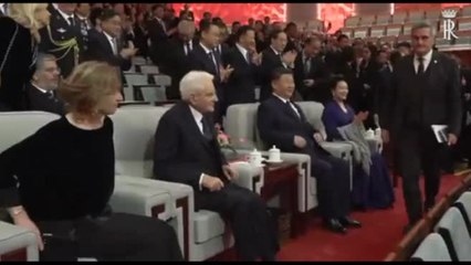 Mattarella in Cina, concerto su Puccini con Xi Jinping e sua moglie
