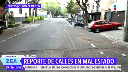 Reportan al menos 45 baches entre Av. Insurgentes y la calle Durango, en la CDMX