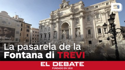 Concluyen las obras de la pasarela en la Fontana di Trevi en Roma