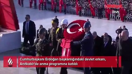 86 yıldır hiç azalmayan özlem! Cumhurbaşkanı Erdoğan ve devlet erkanı Ata'nın huzurunda