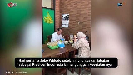 Jokowi Unggah Kegiatan Pertama Setelah Purnatugas, Makan Sate Bareng Iriana