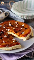Tatin de potimarron au fromage de chèvre et au miel