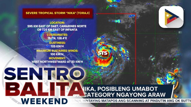 Bagyong #NikaPH, posibleng lumakas sa typhoon category bago mag-landfall sa Isabela o Aurora.