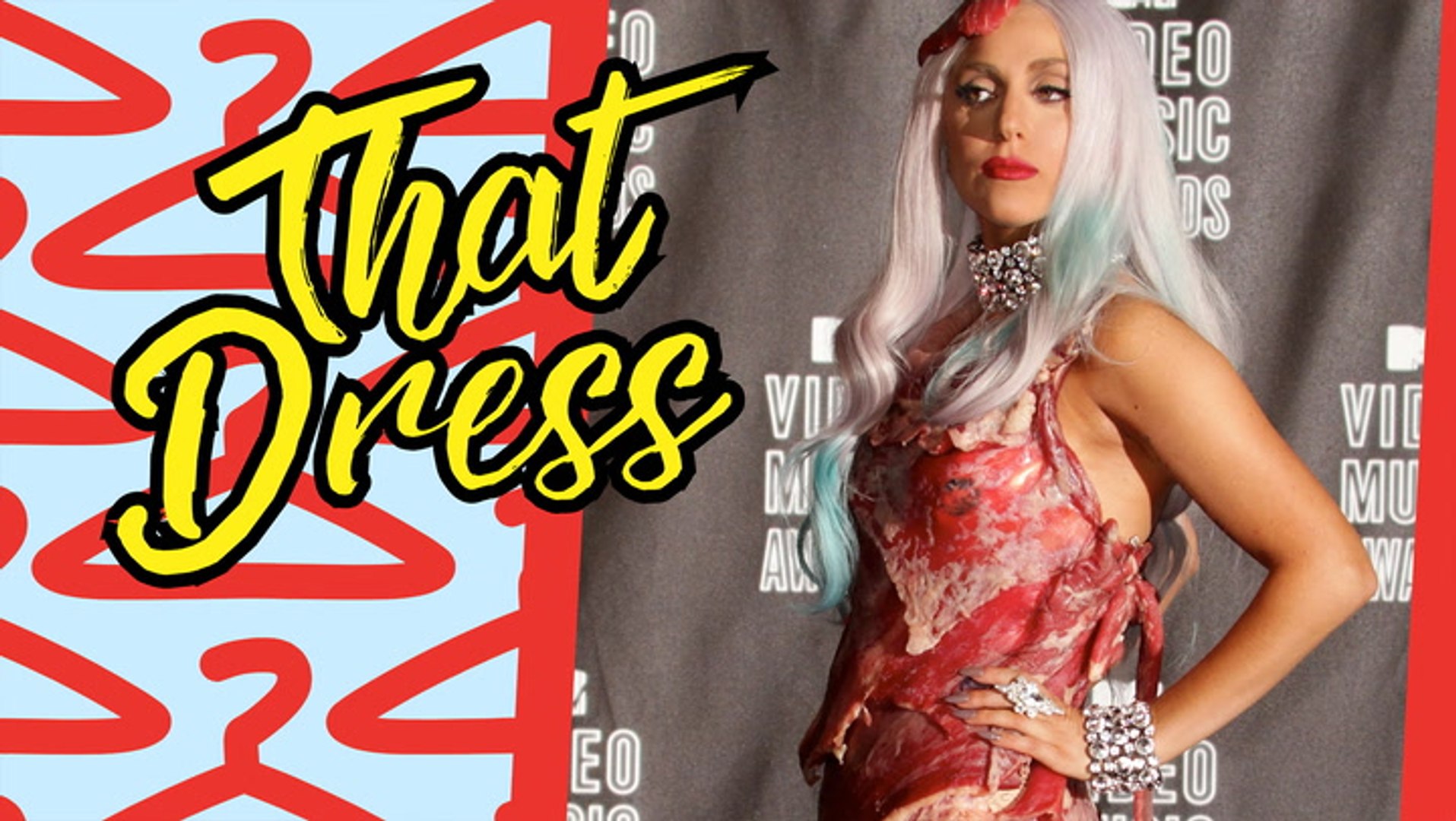 lady gaga meat dress vegan The Infamous Meat Dress |