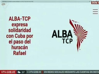 Comunicado | ALBA-TCP se une a la solidaridad de los países de la región con Cuba por huracán Rafael