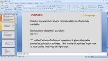 Learn Programming Technique C to Master Skills - Explanation of Pointer - I