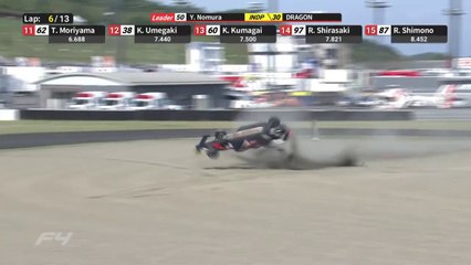 Japanese F4 Championship 2024 Motegi Race 3 Urabe Flips