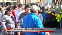 Entregan 100 arbolitos donados por Ecología de Monclova