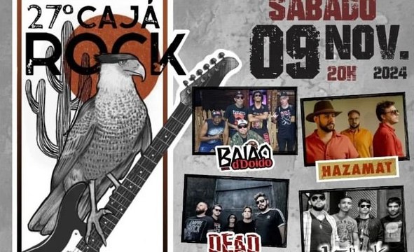 Com sete bandas, 27ª edição do Cajá Rock volta à Praça da Prefeitura para sacudir Cajazeiras