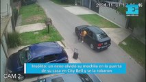 Insólito: un nene olvidó su mochila en la puerta de su casa en City Bell y se la robaron