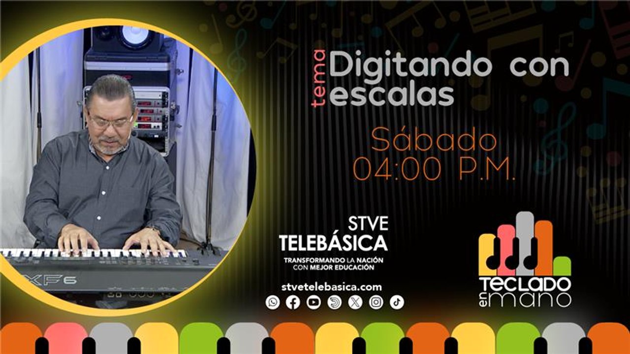 AVANCE: Teclado en Mano digitando con escalas