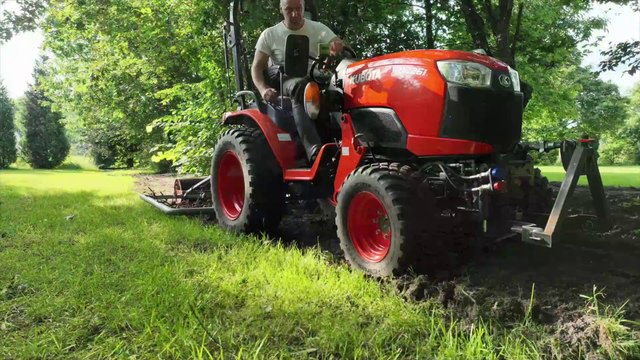 Grass Seeding Preparation Using a Kubota B2261 Compact Tractor