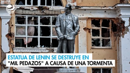 Estatua de Lenin se destruye en "mil pedazos" a causa de una tormenta