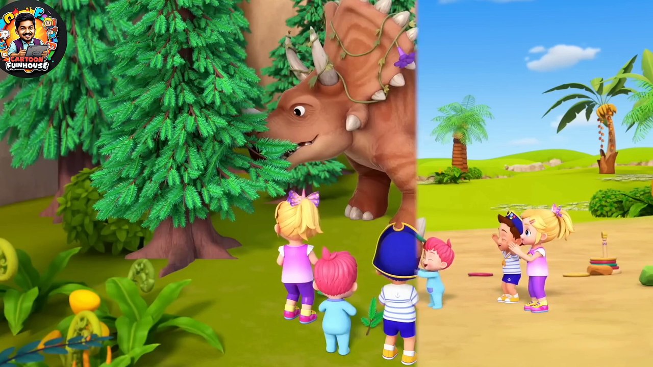 Triceratops The Dinosaur! | Kids  Nursery Rhymes and Kids Songs | Cartoon Funhouse