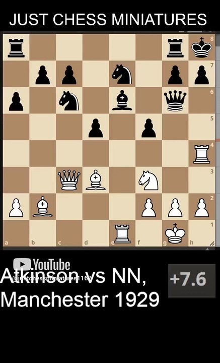 Atkinson vs NN. Smothered checkmate