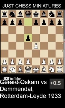 Gerard Oskam wins with a smothered checkmate