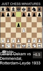 Gerard Oskam wins with a smothered checkmate