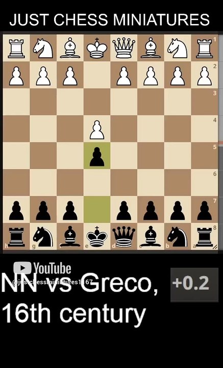 Gioachino Greco defeats NN with a smothered checkmate
