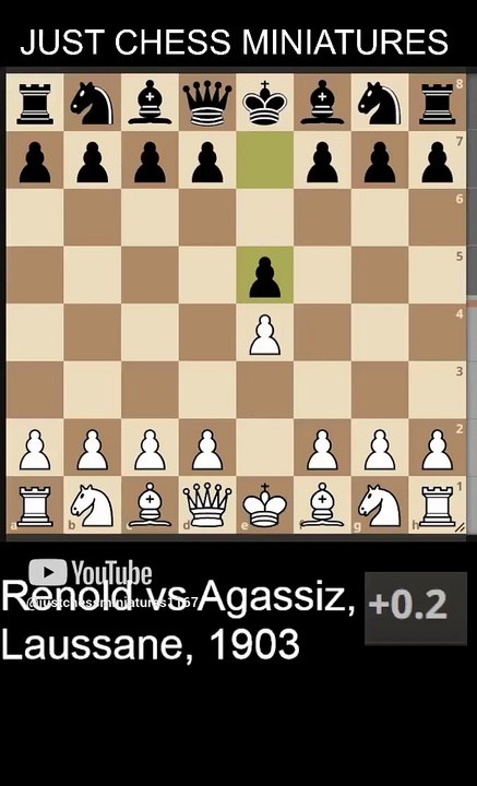 Renold vs Agassiz. Quade Gambit and smothered checkmate