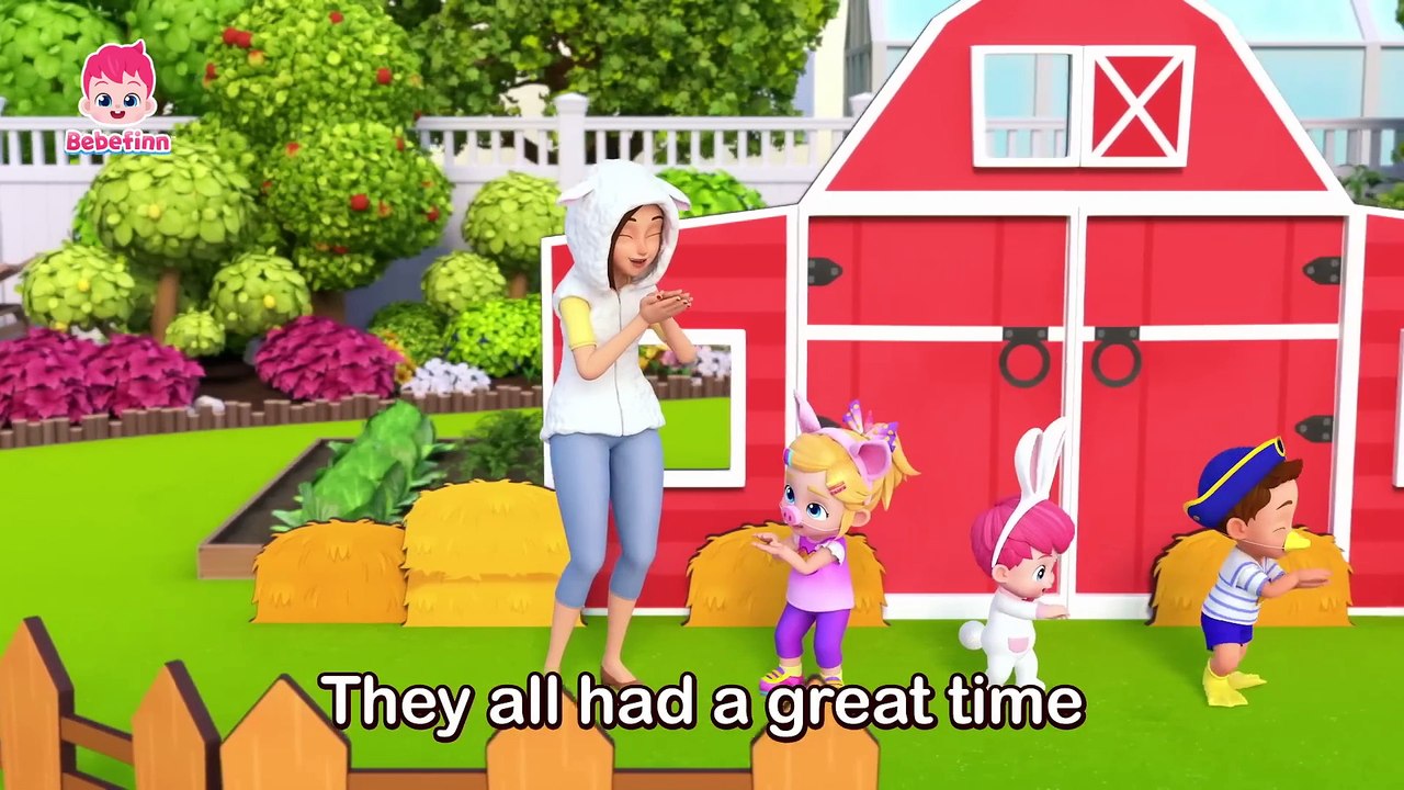 Five Little Animals Dancing on the FarmㅣSong for KidsㅣBebefinn Nursery Rhymes
