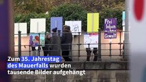 Tausende Plakate erinnern in Berlin an den Mauerfall vor 35 Jahren