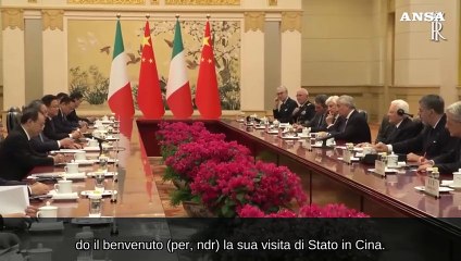Mattarella: "Intensificare i rapporti Italia-Cina sotto ogni aspetto"