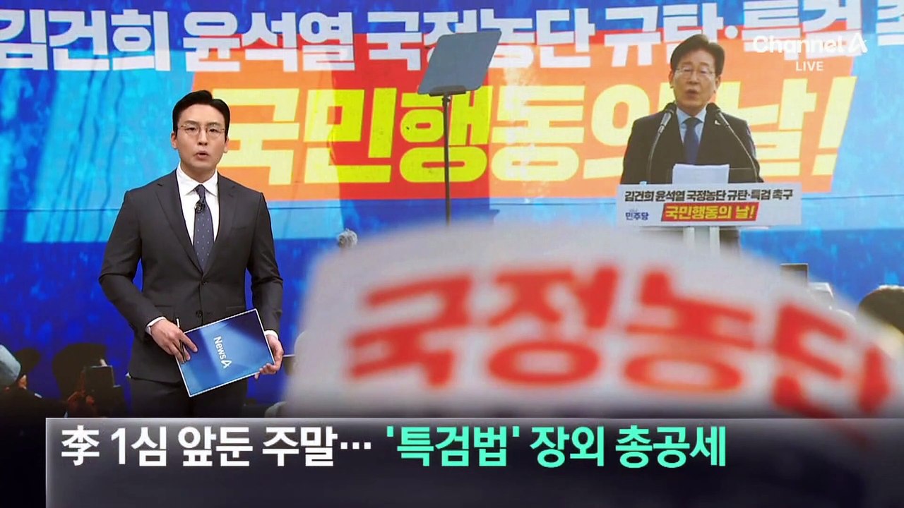 이재명 1심 선고 앞둔 주말…‘특검법’ 장외 총공세